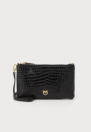 FLAT HORIZONTAL MINI - Schoudertas - nero limousine/matt gold-coloured