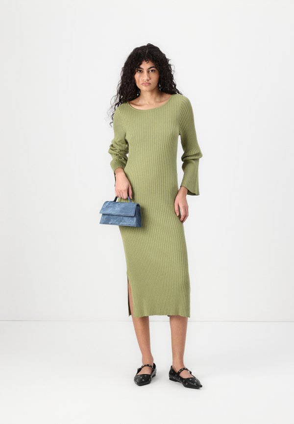 ONLMEDDI BOAT NECK DRESS - Jumper dress - sage3