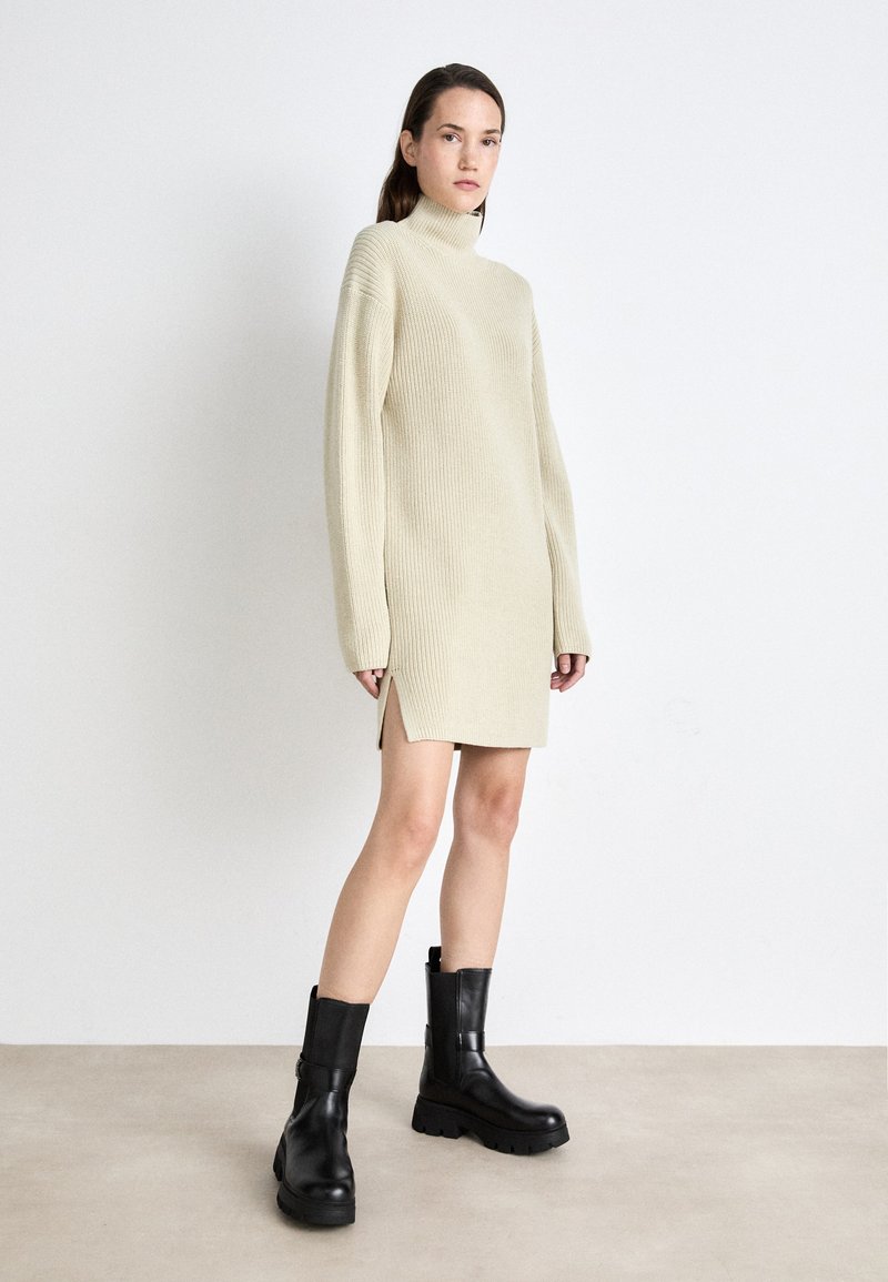 chinese dress ladies Abriella Diamante Pleated Loose Fit Jumper Dress – BowsBoutiques main image 1