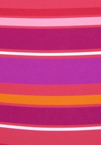 Dryžuota medžiaga ryškiomis rožinėmis, purpūrinėmis ir oranžinėmis spalvomis. Yra  pasirinktos storos ir plonos juostos su lygiu paviršiumi.