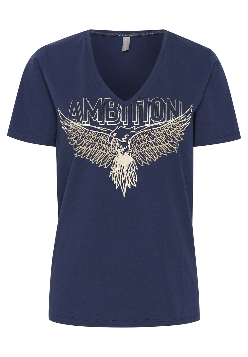 Culture CUGITH BRONX - T-shirt imprimé - dress blues/bleu marine ...