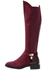 River Island Botas mosqueteras - dark red