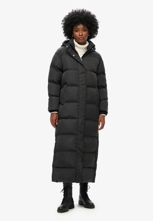 Superdry & Co MAXI HOODED PUFFER - Abrigo de invierno - black