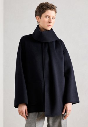 JACKET DETACHABLE SCARF PATCHED POCKETS - Rövid kabát - deep night blue
