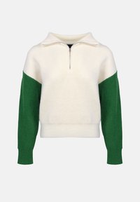 Pullover - white/dark blue/green