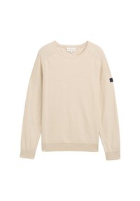 Vesta - light cashew tonal finestripe