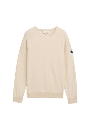 Maglione - light cashew tonal finestripe