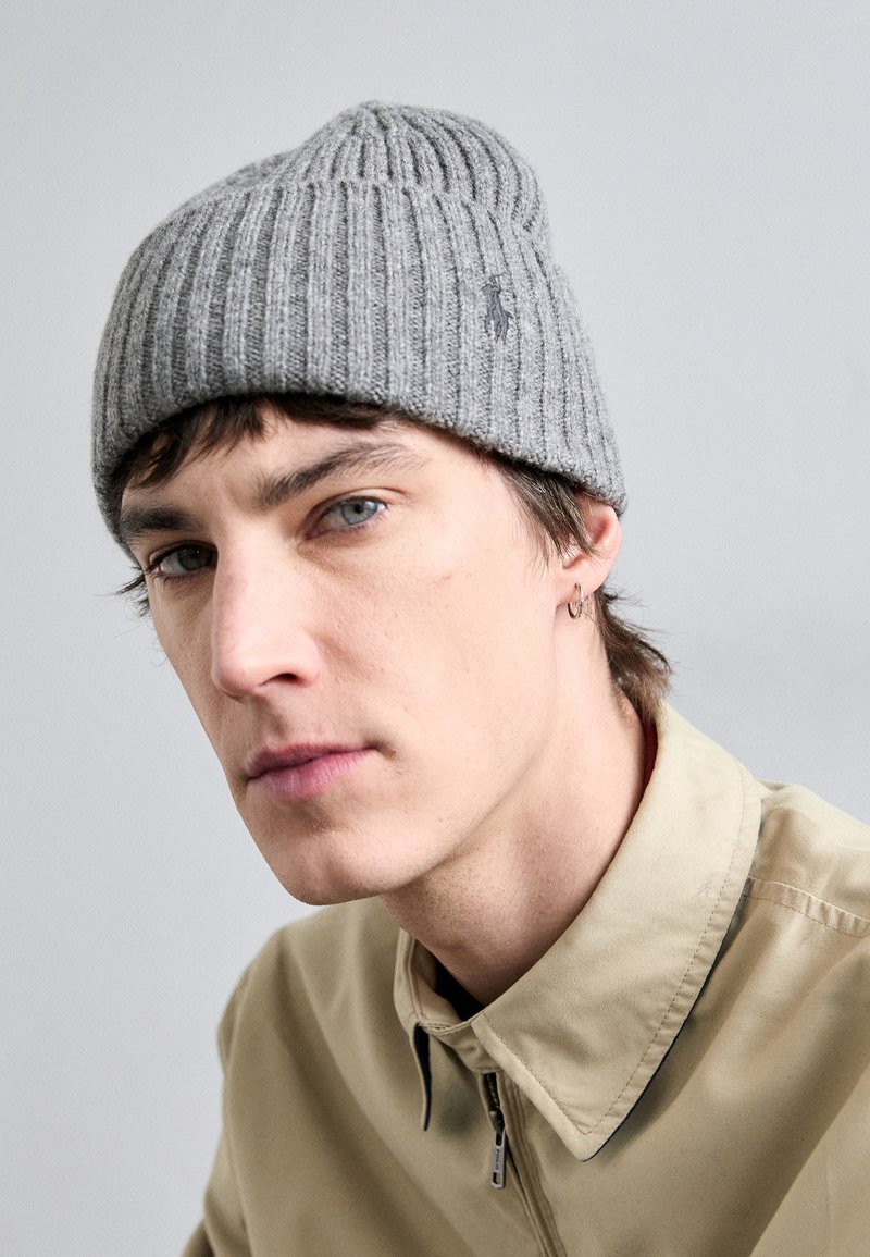Polo Ralph Lauren WOOL RIB-KNIT WATCH CAP - Σκούφος - andover heather