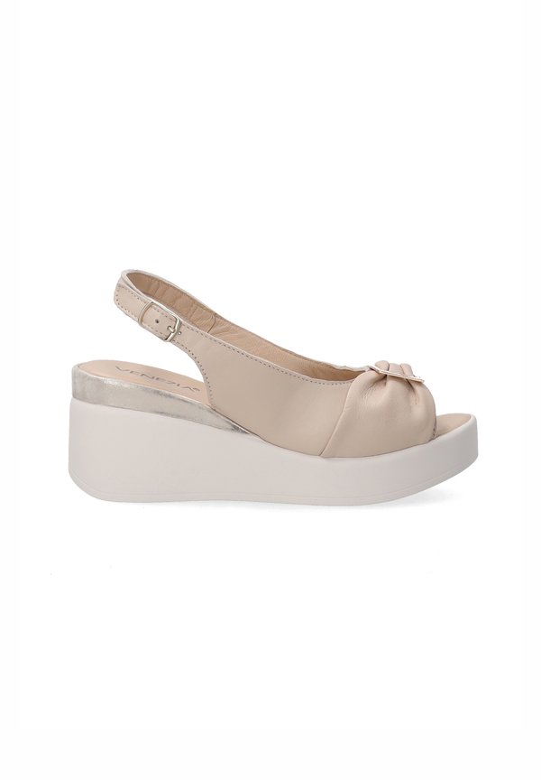 Plateausandalette - beige