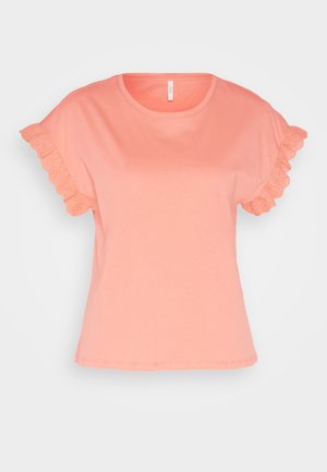 ONLY ONLIRIS EMB - Trükipildiga T-särk - georgia peach