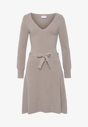 LASCANA, Strickkleid - beige meliert