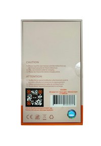 Il packaging del prodotto ICE smart 2.0 presenta una finitura rosé dorato, include istruzioni in inglese e francese, codice a barre e codice QR.