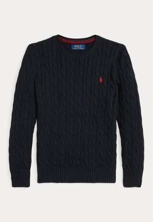 Polo Ralph Lauren, CABLE-KNIT COTTON SWEATER 7-14Y - Maglione - black