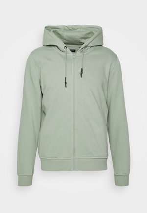 Majica s kapuljačom i patentnim zatvaračem - mint green