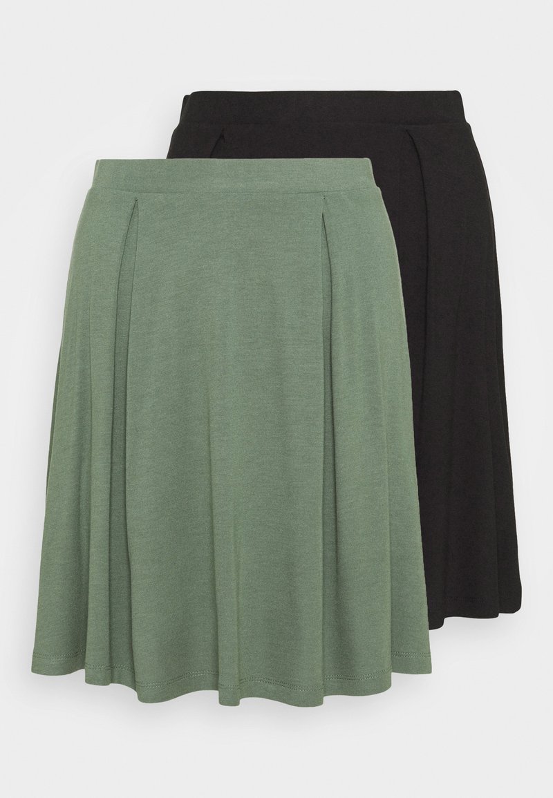 Damen Jeansröcke | Even&Odd 2 PACK A-Linien-Rock black/light green/schwarz - HK26929 Damen Jeansröcke | Even&Odd 2 PACK A-Linien-Rock black/light green/schwarz - HK26929
