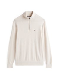 ESSENTIAL ZIP MOCK - Pullover - ivory petal