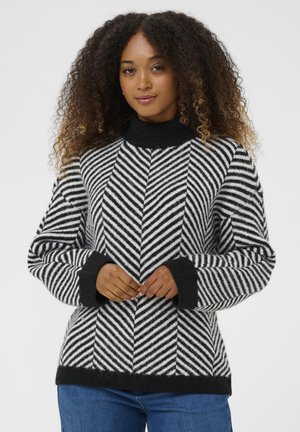 LUMIA PULLOVER - Svetrík - black white chevron