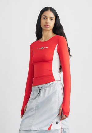 SHOX - Langærmet T-shirt - university red/white