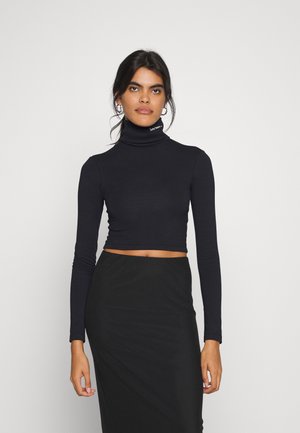 LONG SLEEVE ROLL NECK - Top s dlouhým rukávem - black
