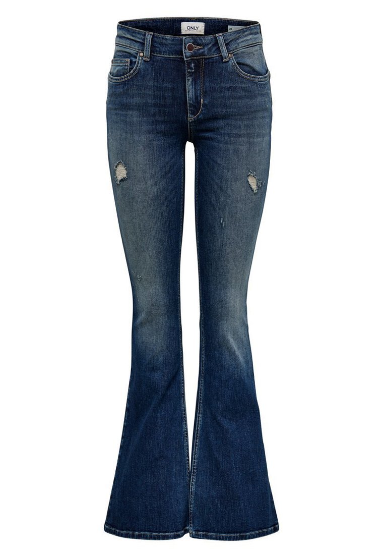 Only Bootcut jeans donkerblauw denim