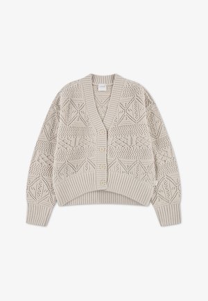 Abercrombie & Fitch, TIE FRONT SWEATER SHRUG - Vest - oatmeal