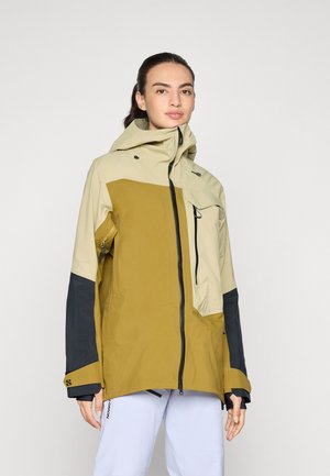 MOON PATROL JACKET  - Lyžiarska bunda - gray green/brilliant olive/deep black