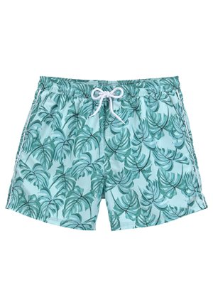 Badeshorts - türkis bedruckt