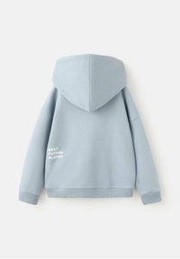 Sweat à capuche bleu clair, en mélange de coton, avec une poche kangourou, des poignets et un ourlet côtelés, portant le texte « MEILLEUR JOUEUR DU FUTUR » au dos.