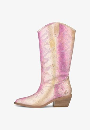 Alma en Pena, Bottes de cowboy / motard - light pink