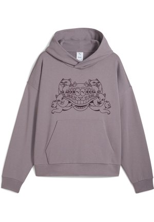 X RIPNDIP BOXY GRAPHIC HOODIE - Hættetrøje - plum jam