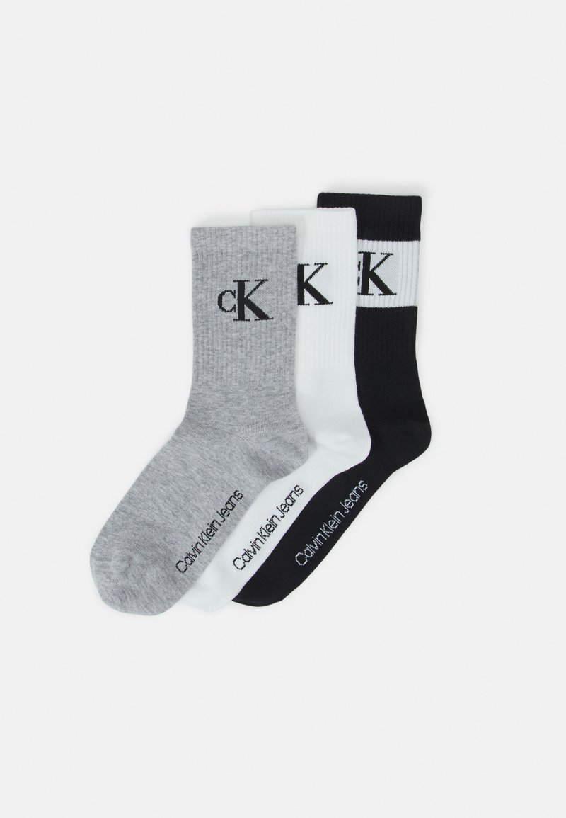 Damen Strumpfhosen | Calvin Klein Underwear SOCK MONOGRAM 3 PACK Socken black/schwarz - XL12130 Damen Strumpfhosen | Calvin Klein Underwear SOCK MONOGRAM 3 PACK Socken black/schwarz - XL12130