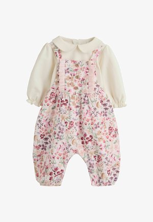 Next, REGULAR FIT - CORD BABY DUNGAREE 2 PIECE SET - Langarmshirt - pink bunny