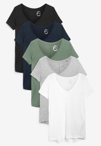 Next PACK OF 5 SLOUCH V NECK - T-shirt basique - multicoloured