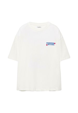PULL&BEAR, POMODORO GRAPHIC - T-SHIRT - T-shirt con stampa - white