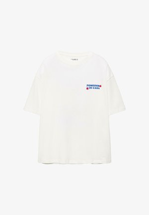 PULL&BEAR, POMODORO GRAPHIC - T-SHIRT - T-shirt con stampa - white