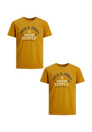 LOGO 2-ER STÜCK PACK RUNDHALS KURZARM SET - Print T-shirt - gelb-2