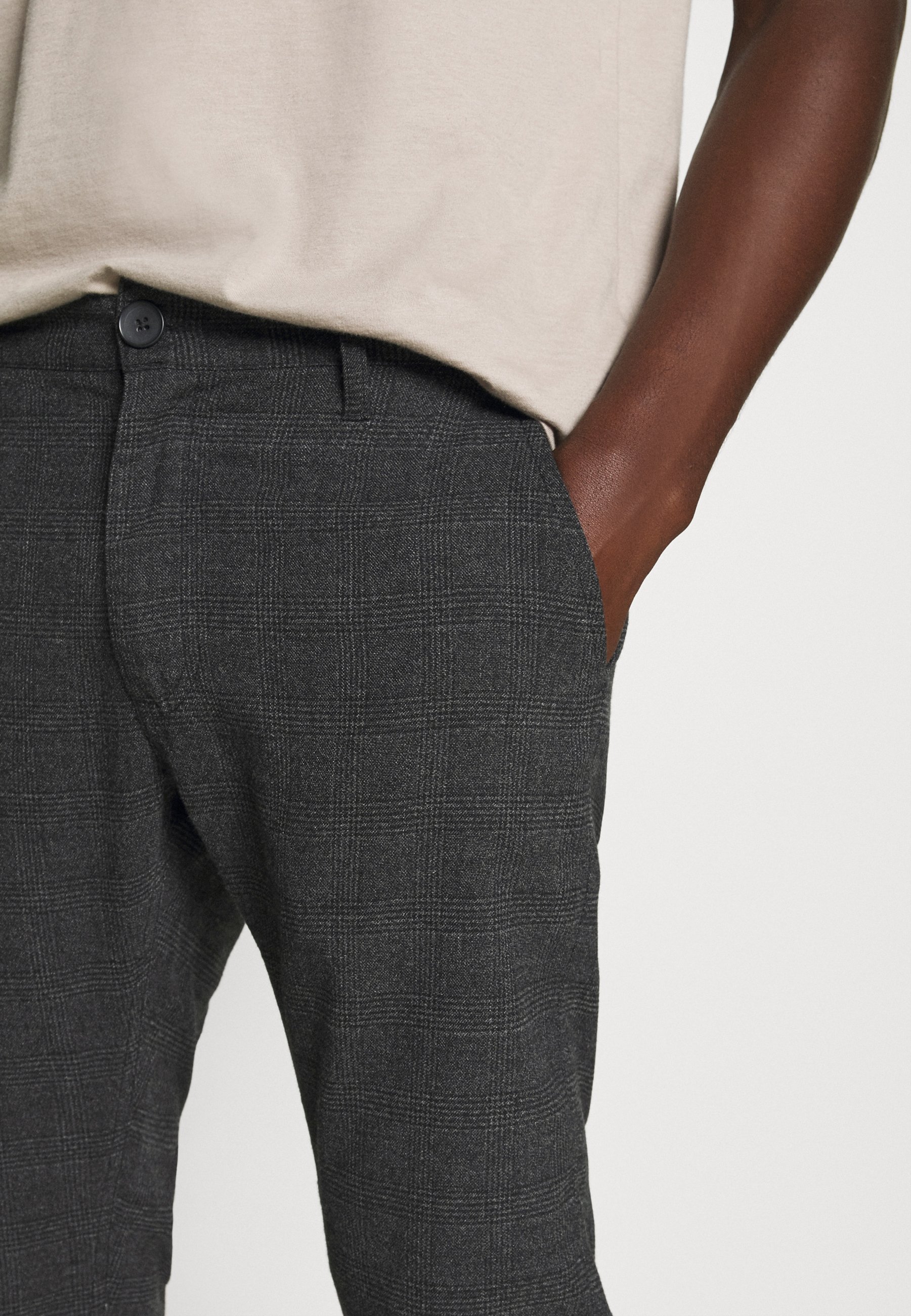 Cotton On OXFORD Bukse charcoal prince of wales Zalando.no Cotton On OXFORD Bukse charcoal prince of wales Zalando.no