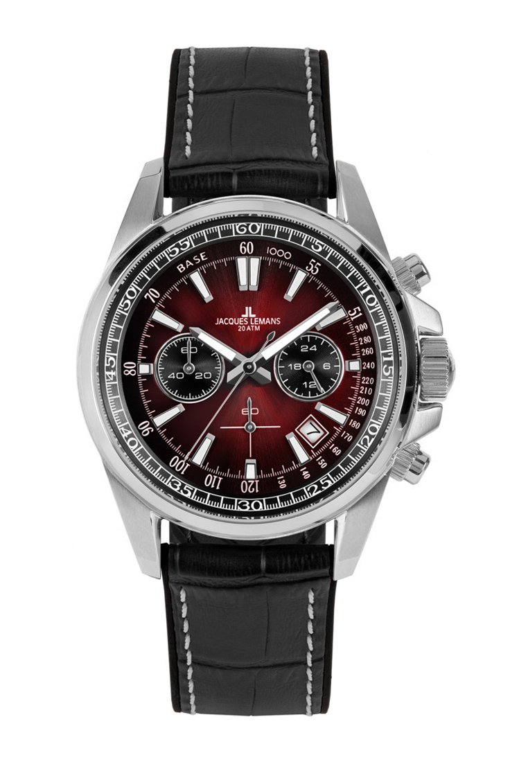 Jacques Lemans LIVERPOOL - Chronograph watch - red - black/red - Zalando