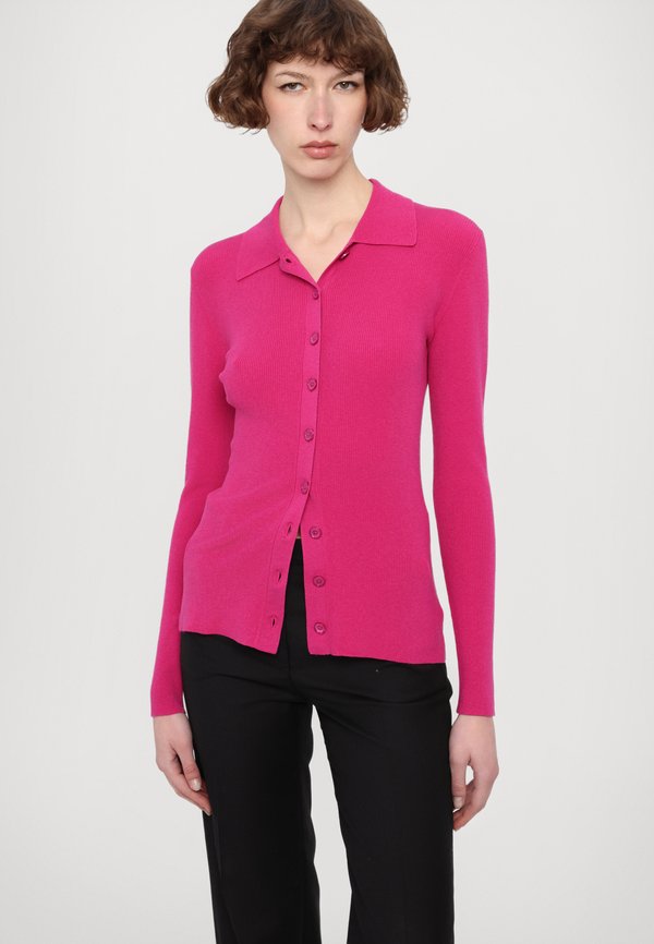 FITTED BUTTON UP - Cardigan - wild berry3