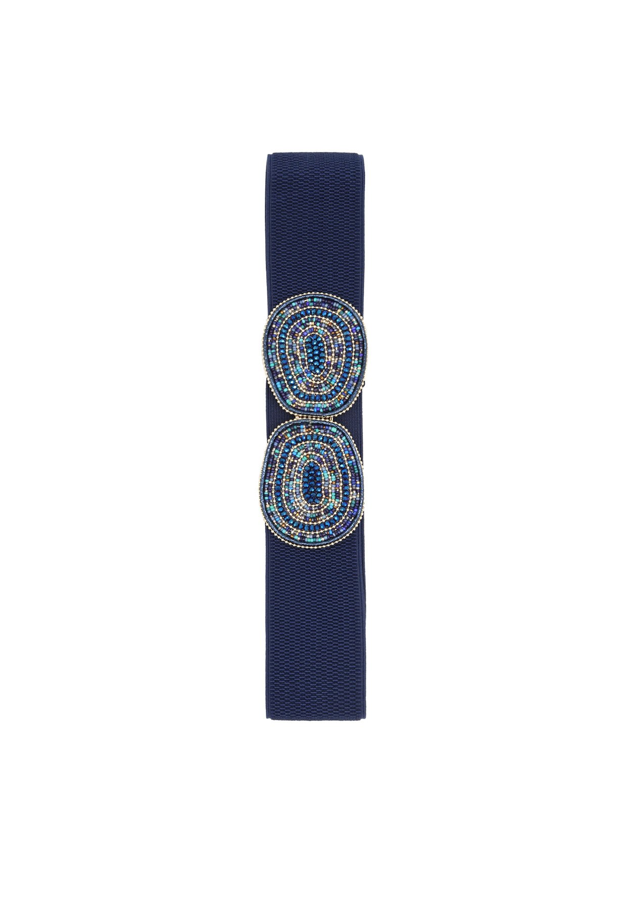 QUEEN HELENA Cintura Elastica Donna Con Fibbia A Strass, Fina, 70 Cm, Collezione SS25, CI022-13