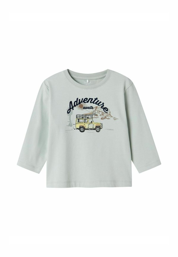 Langarmshirt - aqua gray