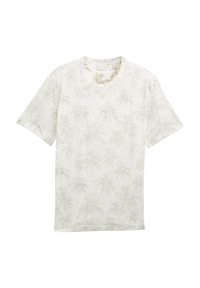 TOM TAILOR MIT PALMEN - T-shirt con stampa - off white stripe palm design