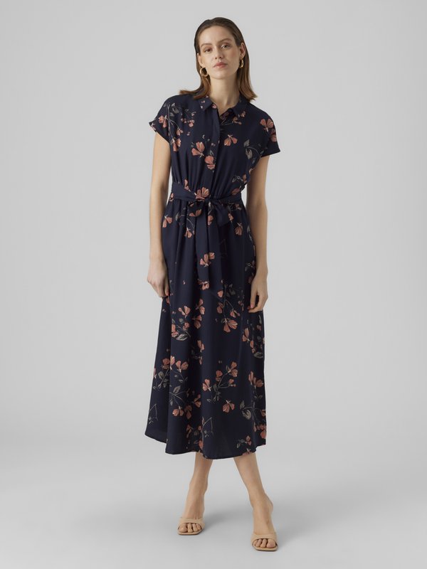VMNEWHALLIE TIE DRESS - Shirt dress - night sky2
