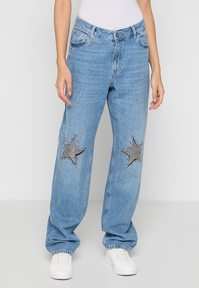 Desigual Relaxed fit jeans blauw