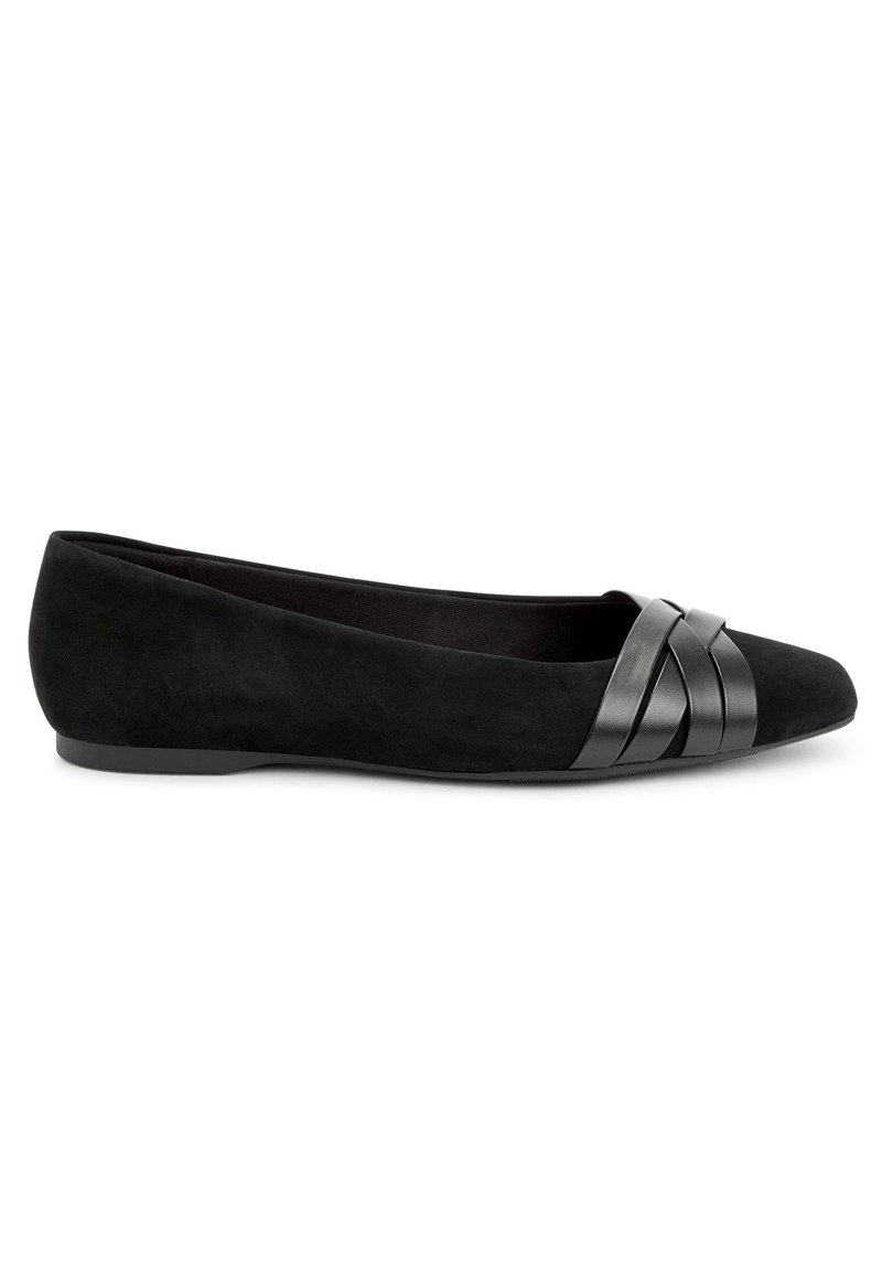 Next FOREVER COMFORTÂ® LEATHER SQUARE TOE BALLERINA SHOES - Balerinke - black