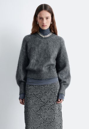BALLOON-SLEEVE - Jumper - dark grey melange