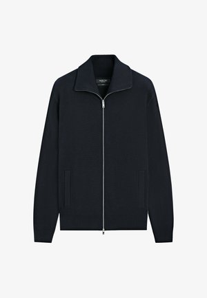 Massimo Dutti, Cardigan - mottled dark blue