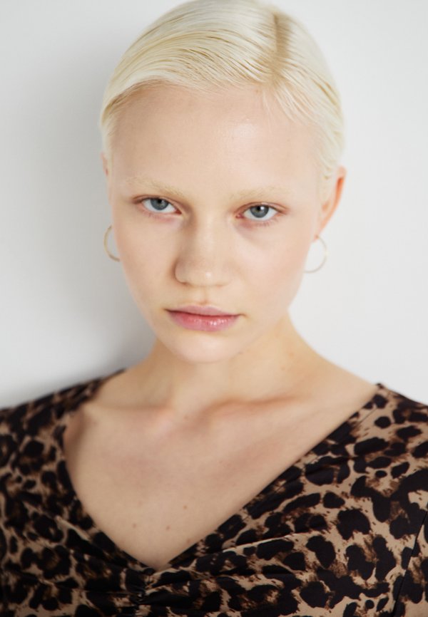 VILEOA VNECK - Long sleeved top - taupe4