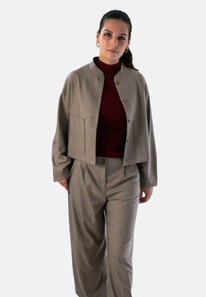 SIENNA MASTICE - Lichte jas - beige stripped