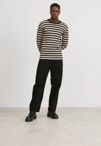 Mads Nørgaard MIDI RIB TOBIAS TEE  - Camiseta de manga larga - seneca rock/black